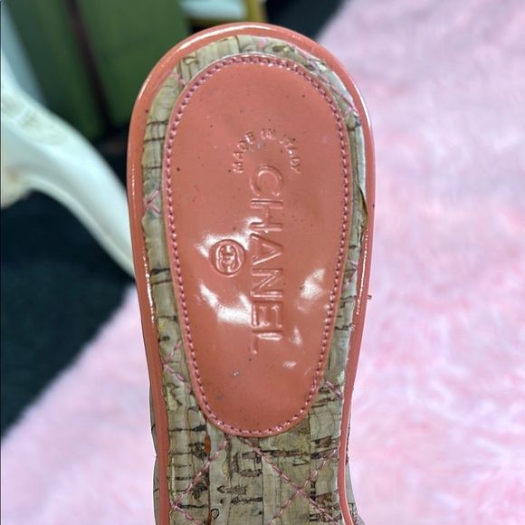 Chanel Orange Wedge Sandals - Picture 2 of 8